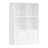 3-Tier Bookcase - 90L - Particleboard - 2 Cabinets