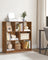 8-Compartment Bookshelf - Wood - Oak - Free Standing Storage and Display Unit