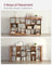 8-Compartment Bookshelf - Wood - Oak - Free Standing Storage and Display Unit