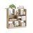 Wooden Display Bookcase - Oak - Free Standing Storage Unit with Open Cubes and Shelves