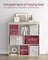 Wooden Display Bookcase - Oak - Free Standing Storage Unit with Open Cubes and Shelves