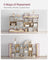 Wooden Display Bookcase - Oak - Free Standing Storage Unit with Open Cubes and Shelves