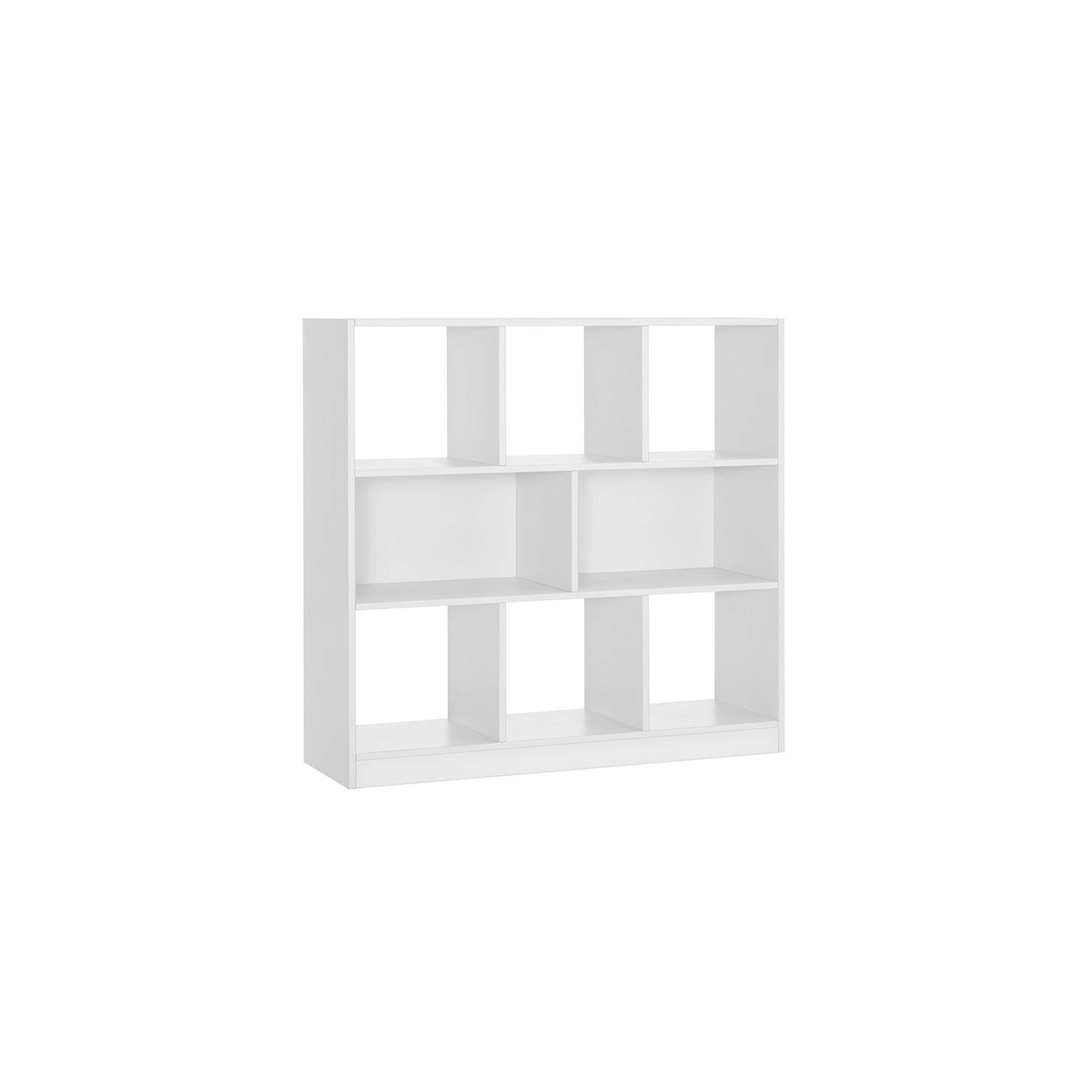 Free Standing Bookcase - Wood - Oak - Open Cubes and Shelves