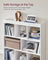 Free Standing Bookcase - Wood - Oak - Open Cubes and Shelves