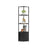 5-Tier Corner Shelf - Wood - Rustic Brown