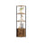 5-Tier Corner Shelf - Wood - Rustic Brown