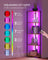 5-Tier Corner Shelf - Steel Frame - Rustic Brown - Adjustable LED Lights