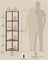 5-Tier Corner Shelf - Steel Frame - Rustic Brown - Adjustable LED Lights