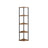 5-Tier Corner Shelf - Wood - Rustic Brown - Toolless Assembly