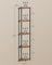 5-Tier Corner Shelf - Wood - Rustic Brown - Toolless Assembly