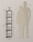 Corner Shelving Unit - Engineered Wood - Rustic Brown - 5-Tier Design with Toolless Assembly