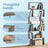 6-Tier Bookshelf - Wood - White - Freestanding Room Divider