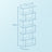 6-Tier Bookshelf - Wood - White - Freestanding Room Divider