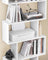 Wooden Cube Display Shelf - Wood - White - 6-Tier Freestanding Shelving Unit and Room Divider