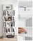 Wooden Cube Display Shelf - Wood - White - 6-Tier Freestanding Shelving Unit and Room Divider