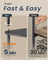 Corner Shelving Unit - Engineered Wood - Rustic Brown - 5-Tier Design with Toolless Assembly