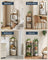 Corner Shelving Unit - Engineered Wood - Rustic Brown - 5-Tier Design with Toolless Assembly