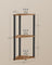 Corner Shelving Unit - Engineered Wood - Rustic Brown - 5-Tier Design with Toolless Assembly