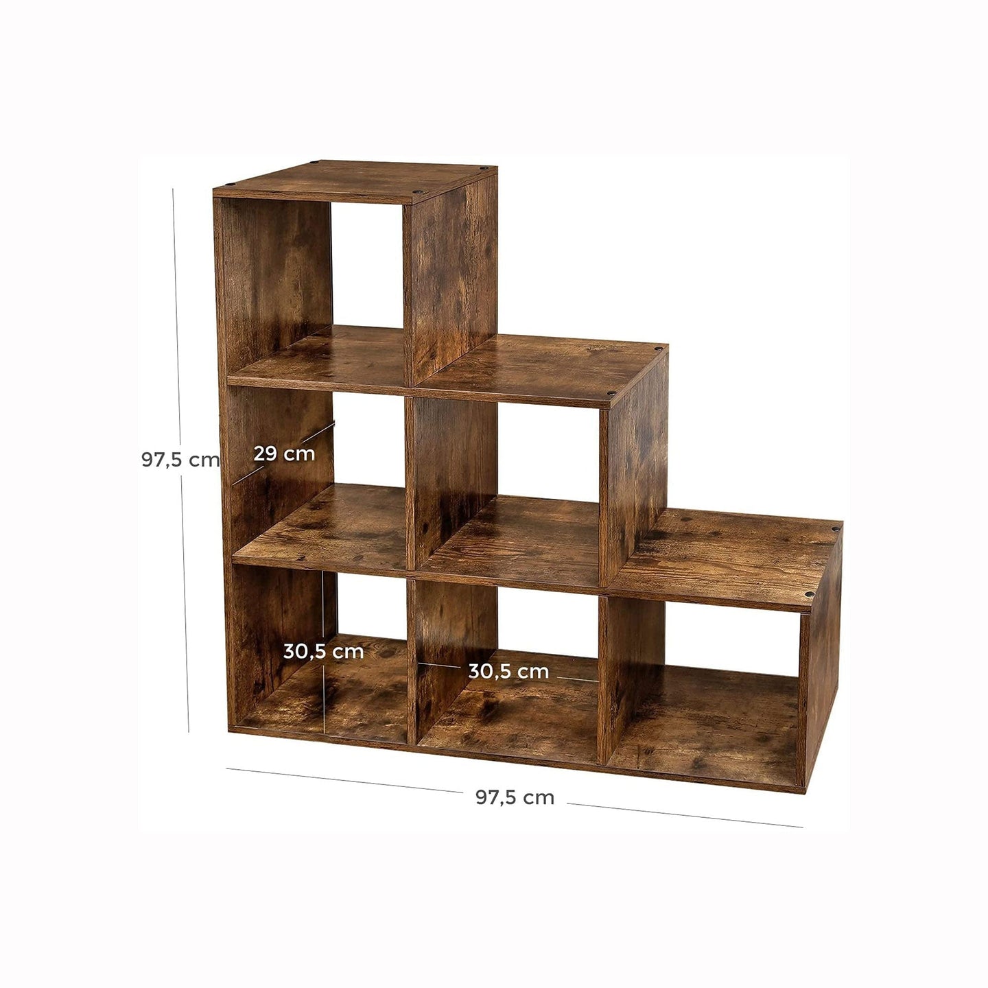 6-Cube Storage Unit - White - Wooden