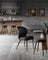 Bar Stools Set of 2 - Synthetic Leather - Ink Black - 360° Swivel