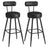 Bar Stools - 360° Swivel, Set of 2 - Synthetic Leather - Caramel Brown