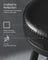 Bar Stools Set of 2 - Synthetic Leather - Ink Black - 360° Swivel