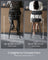 Bar Stools Set of 2 - Synthetic Leather - Ink Black - 360° Swivel