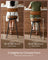 Bar Stools - 360° Swivel, Set of 2 - Synthetic Leather - Caramel Brown