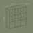 9-Cube Bookshelf - 3 Enclosed Cabinets - Particleboard - Freestanding