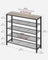 Shoe Rack - Steel - Greige and Black - 4 Mesh Shelves with Large Surface for Storage