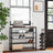 Shoe Rack - Steel - Hazelnut Brown - 4 Mesh Shelves with Large Surface for Bags