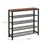 Shoe Rack - Steel - Hazelnut Brown - 4 Mesh Shelves with Large Surface for Bags
