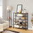 Shoe Organizer - Steel - Rustic Brown and Black - 5 Mesh Shelves with Large Surface