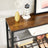 Shoe Organizer - Steel - Rustic Brown and Black - 5 Mesh Shelves with Large Surface