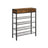 Shoe Rack - Wood - Rustic Brown and Black - 2 Drawers and 4 Shelves