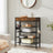 Shoe Rack - Wood - Rustic Brown and Black - 2 Drawers and 4 Shelves