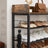 Shoe Storage Rack - Holds Up to 14 Pairs - Metal Frame - Rustic Brown and Black