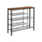 Shoe Rack - Holds Up to 14 Pairs - Wood - Rustic Brown and Black