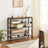 Shoe Rack - Holds Up to 14 Pairs - Wood - Rustic Brown and Black