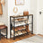 Shoe Rack - Holds Up to 14 Pairs - Wood - Rustic Brown and Black