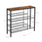 Shoe Rack - Holds Up to 14 Pairs - Wood - Rustic Brown and Black