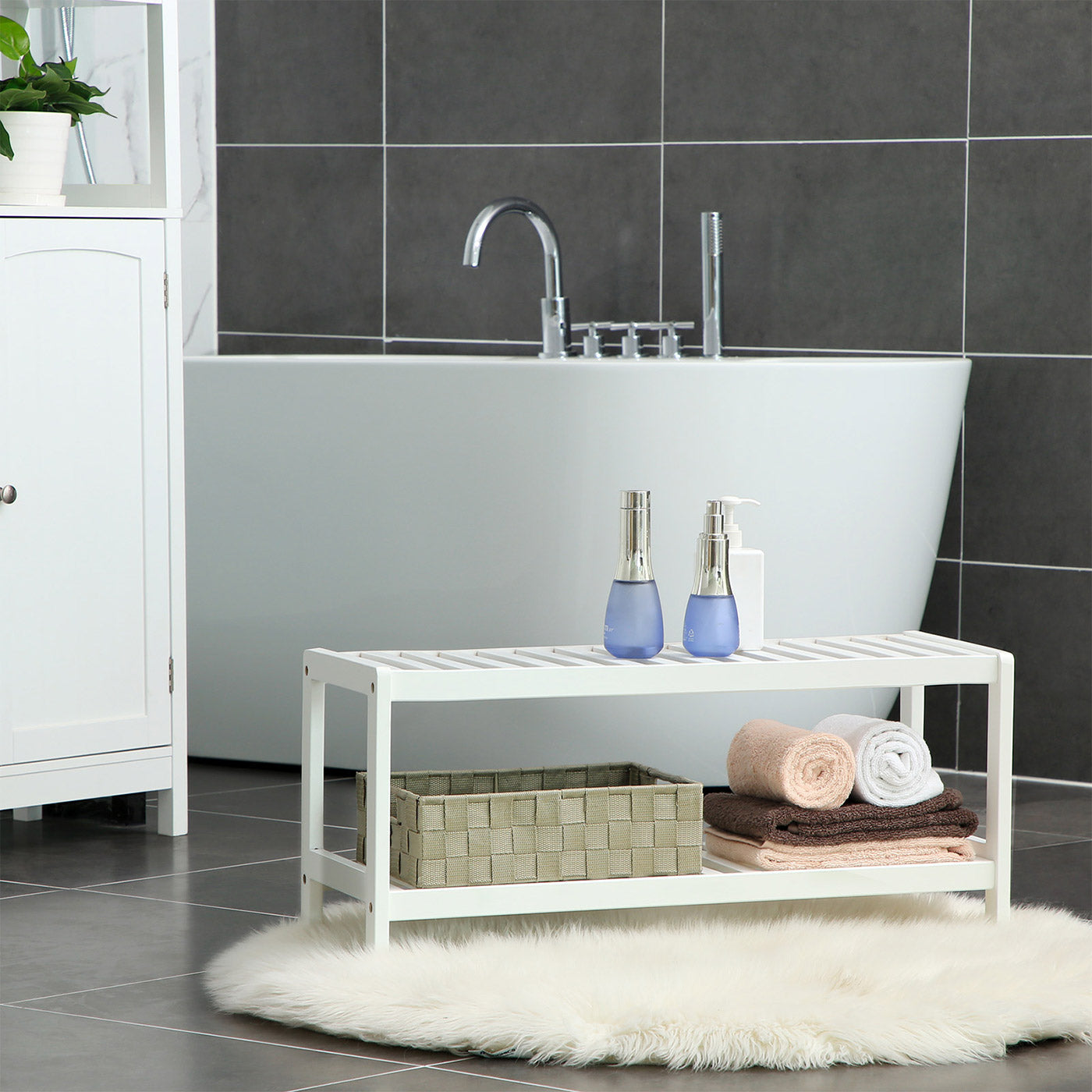 2-Tier Shoe Rack - Bamboo - Natural - Space-Saving Storage Solution