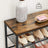 Shoe Rack - Steel - Rustic Brown and Black - 6-Tier Mesh Shelves for 15 Pairs