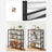 5-Tier Steel Shoe Rack - Space-Saving Design with Mesh Shelves - Rustic Brown & Black