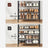 5-Tier Steel Shoe Rack - Space-Saving Design with Mesh Shelves - Rustic Brown & Black