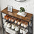5-Tier Steel Shoe Rack - Space-Saving Design with Mesh Shelves - Rustic Brown & Black