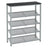 5-Tier Steel Shoe Rack - Space-Saving Design with Mesh Shelves - Rustic Brown & Black