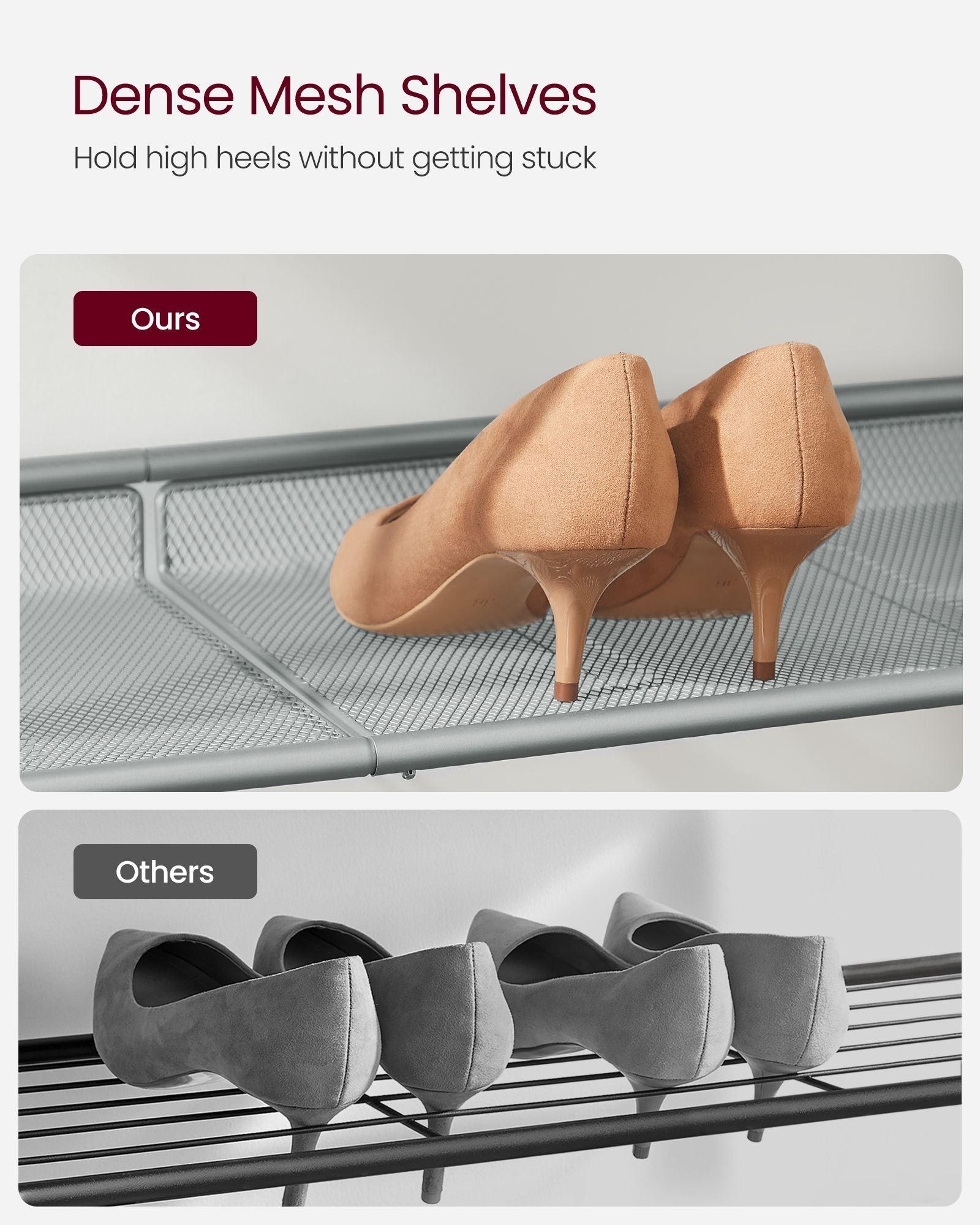 5-Tier Shoe Rack - Steel - Charcoal Grey