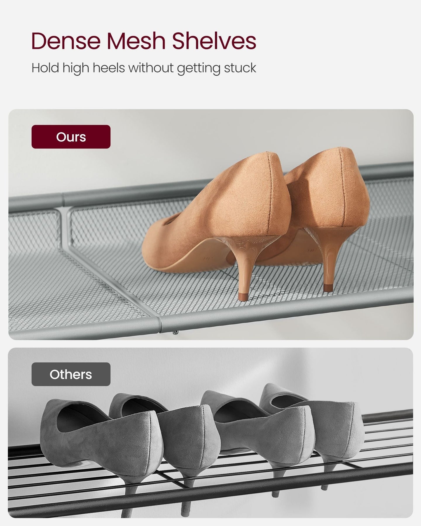 5-Tier Shoe Rack - Steel - Charcoal Grey