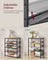5-Tier Shoe Rack - Steel - Honey Brown - High Storage with Mesh Shelves and Large Top for Bags